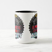 Warning 8 Pounds of Pure Audacity Tasse (Zentrum)
