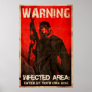 WARNING: ANGESTECKTER BEREICH POSTER