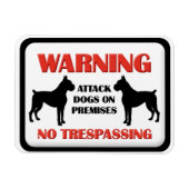 WARNING Attack Hunde Magnet (Horizontal)