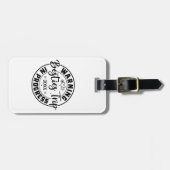 Warning Besties Trip in Progress Black on White Gepäckanhänger (Vorderseite horizontal)