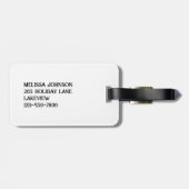 Warning Besties Trip in Progress Black on White Gepäckanhänger (Rückseite horizontal)