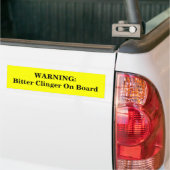 WARNING: Bitteres Clinger an Bord Autoaufkleber (Auf Lkw)