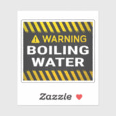 Warning Boiling Water Aufkleber (Blatt)