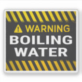 Warning Boiling Water Aufkleber (Vorderseite)