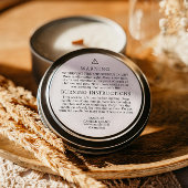 Warning Burning Instructions Candle Label Runder Aufkleber