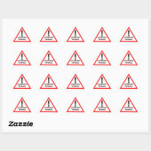 Warning Chechen! Dreieckiger Aufkleber (Blatt)