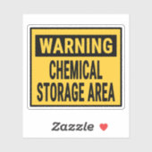 Warning Chemical Storage Area Aufkleber (Blatt)