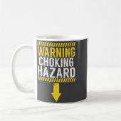 Warning Choking Hazard _ Funny Joke Gift For Men Kaffeetasse (Links)