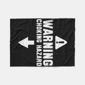 Warning Choking Hazard Kostüm Funny Easy Hallowee Fleecedecke (Vorderseite (Horizontal))