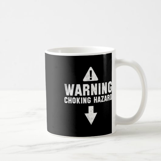 Warning Choking Hazard Kostüm Funny Easy Hallowee Kaffeetasse (Rechts)