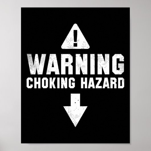 Warning Choking Hazard Kostüm Funny Easy Hallowee Poster (Vorne)