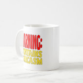 Warning Contains Sarcasm Funny Witty Humor. Kaffeetasse (Vorderseite Links)