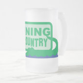 WARNING croc Land! Krokodilentwurf Mattglas Bierglas (VorderseiteRechts)