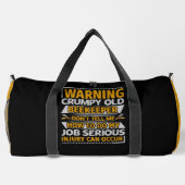 Warning Crumpy Old Beekeeper  Duffle Bag (Rückseite)