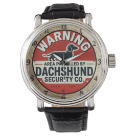 Warning Dachshund Dog Armbanduhr