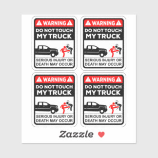 Warning Do Not Touch My Truck Vinyl Stickers Aufkleber