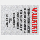 WARNING Fleece-Decken Fleecedecke (Vorderseite (Horizontal))