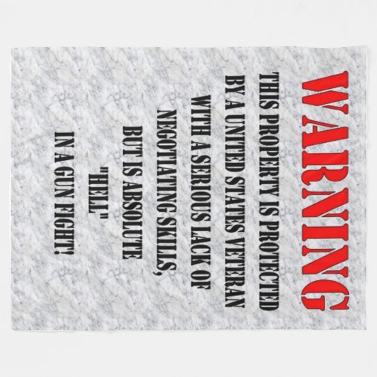 WARNING Fleece-Decken Fleecedecke (Vorderseite (Horizontal))