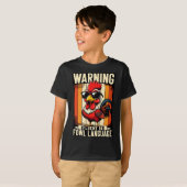 Warning Fluent In Fowl Language Chicken Rooster Fu T-Shirt (Vorne ganz)