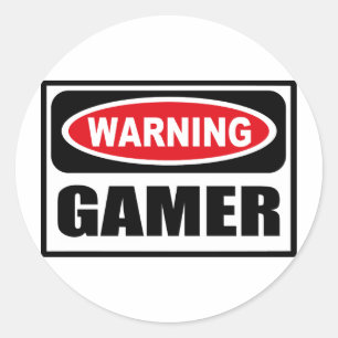 Warning GAMER Sticker