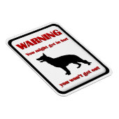WARNING German Shepherd Magnet (Rechte Seite)