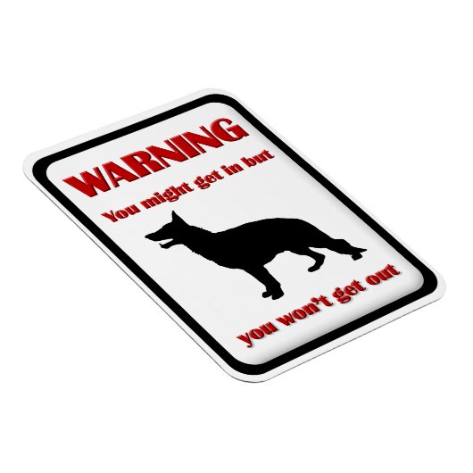 WARNING German Shepherd Magnet (Rechte Seite)