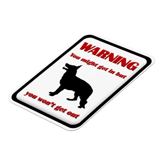 WARNING German Shepherd Magnet (Linke Seite)