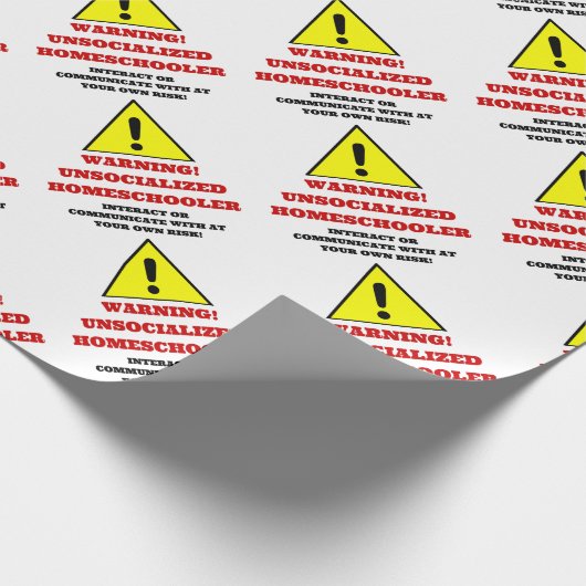 WARNING GESCHENKPAPIER (Ecke)