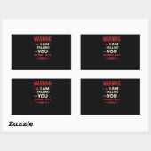 Warning I Am Falling For You Wird Cool Statement Rechteckiger Aufkleber (Blatt)