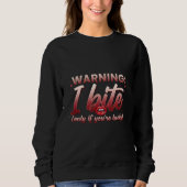Warning: I Bite (Only If You’re Lucky) – sassy Sweatshirt (Vorderseite)