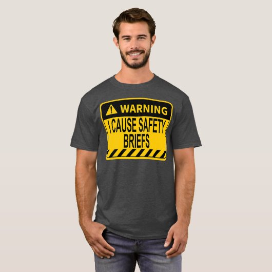 Warning I Cause Safety Briefs Funny EMS Fire T-Shirt (Vorne ganz)