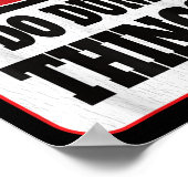 Warning I Do Dumb Things - Sarcasm Stud Stuff Them Poster (Ecke)