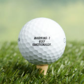 'Warning: I Golf Emotionally' Comedy Fun Gift  Golfball (Insitu T-Shirt)