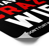 Warning I Have A Crazy Wife  Poster (Ecke)