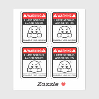Warning I Have Serious Anger Issues Vinyl Stickers Aufkleber