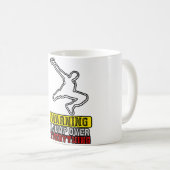 Warning I Jump Over Everything - Free Running Park Kaffeetasse (VorderseiteRechts)