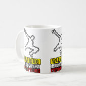 Warning I Jump Over Everything - Free Running Park Kaffeetasse (Vorderseite Links)