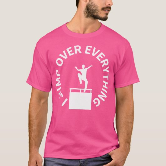 Warning I Jump Over Everything Parkour T-Shirt (Vorderseite)