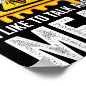 Warning! I Like To Talk About Mead Funny Bar  Poster (Ecke)