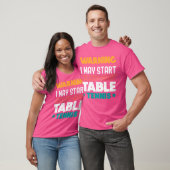 Warning I May Start Talking About Table Tennis Pin T-Shirt (Unisex)