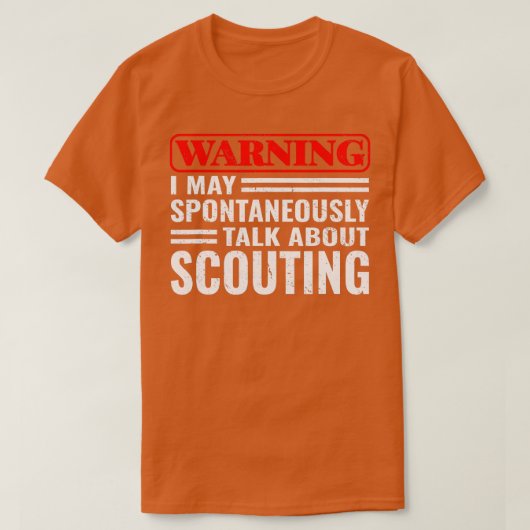 Warning I May talk scouting camping boy hiking sco T-Shirt (Design vorne)