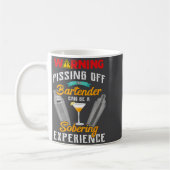 Warning Ing Off The Bartender Funny Sarcastic Bart Kaffeetasse (Links)