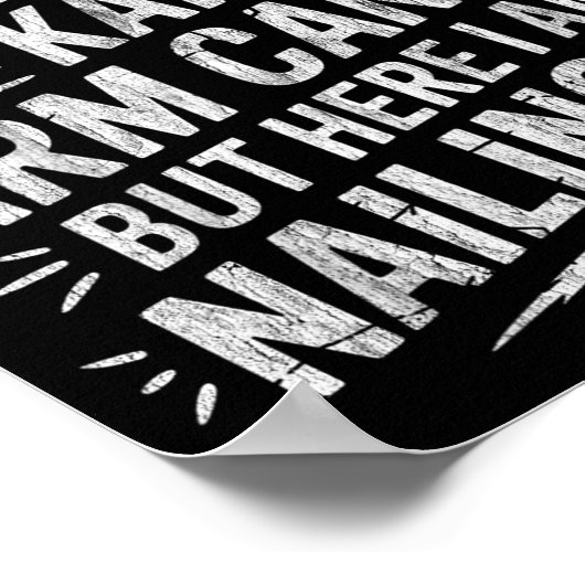 Warning It's Noteasy To Be Karen's Arm Candy  Poster (Ecke)