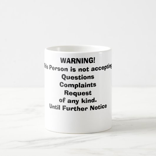 WARNING! KAFFEETASSE (Mittel)