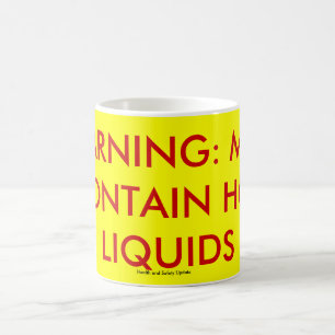 WARNING: KANN MAI ENTHALTEN ENTHALTEN HEISSE KAFFEETASSE