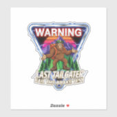 Warning Last Tailgater Failed The Brake Test Aufkleber (Blatt)