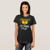 Warning left handed Player Table Tennis T-Shirt (Vorne ganz)