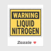 Warning Liquid Nitrogen  Aufkleber (Blatt)