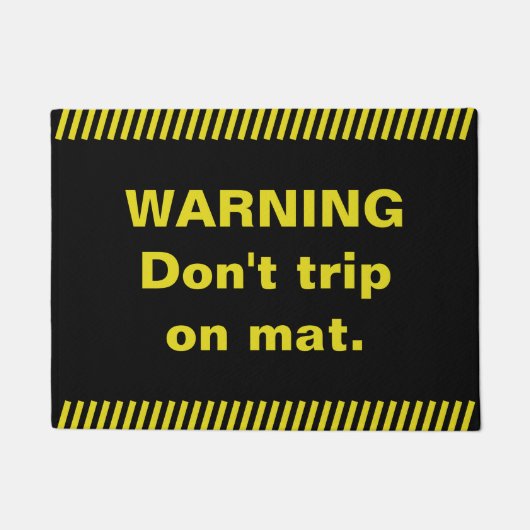 WARNING. Lösen Sie nicht auf Matte aus (Vorderseite)