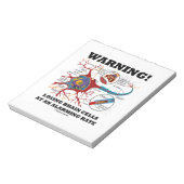 Warning! Losing Brain Cells at an Alarming Rate Notizblock (Rotiert)